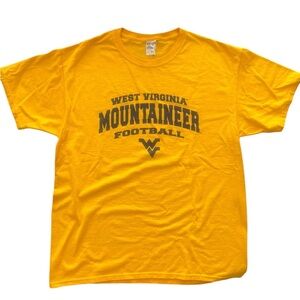 Jerzees Yellow Short Sleeve Tee West Virginia Football